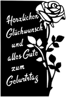 Stanzschablone, GeburtstagswüNsche, 10Cm X 14,5Cm