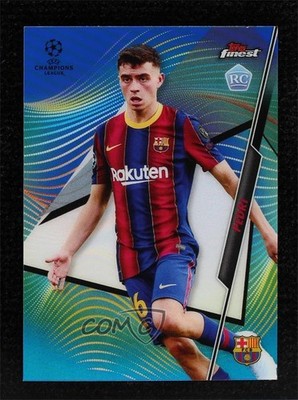 2020 Topps Finest UEFA Champions League Blue Refractor /150 Pedri Rookie RC 00d2