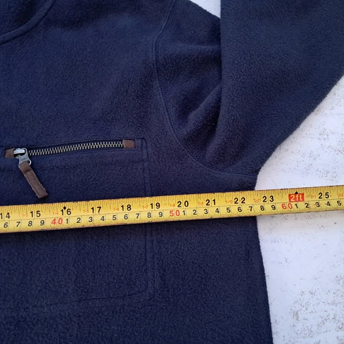 Vellón WoolOvers. Algodón orgánico. Vellón con cremallera completa. Talla M, azul marino. - Imagen 8 de 16