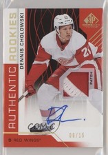 2018 SP Game Used Red Spectrum Premium Material 6/15 Dennis Cholowski Auto 03qg