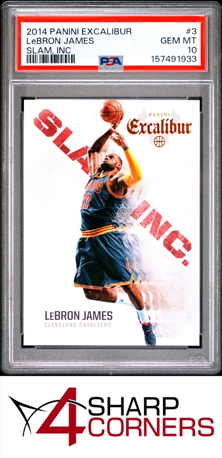 2014 PANINI EXCALIBUR SLAM INC #3 LeBRON JAMES HEAT PSA 10