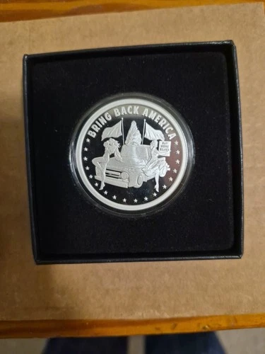 2023 Silver Shield BRING BACK AMERICA 1 oz Silver PROOF & LOW COA & BOX-599 Made