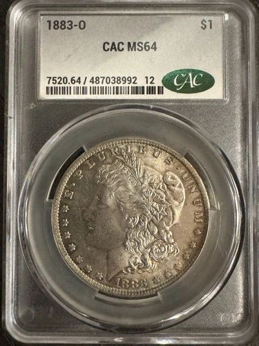 1883-O $1 Morgan Silver Dollar MS64 CAC 487038992