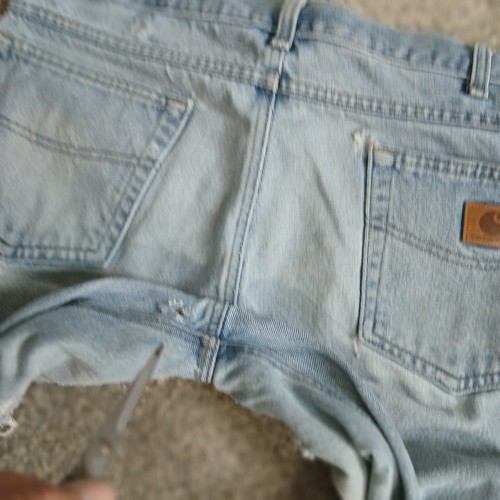 Carhartt Jeans Mens 36x32 Traditional Fit Straight Stone Wash Distressed B18-STW - Picture 16 of 20