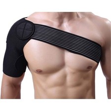 Shoulder Brace Yosoo Elastic Support Strap Wrap Belt Shoulder Support Black