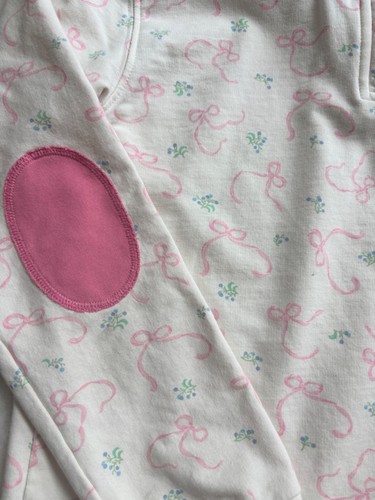 Girl's Size 10 TBBC Beaufort Bonnet Company Cream Pullover with Pink Bow Accents - Picture 4 of 4