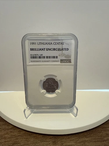 1991 LITHUANIA 1 CENTAS - NGC Brilliant Uncirculated