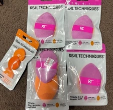 Real Techniques Makeup Sponges NEW Set Of 5 Miracle 2-1