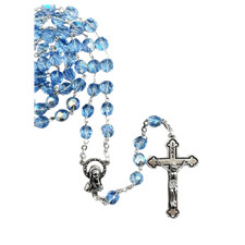 Rosary Beads Crystal Ab 7mm - Blue