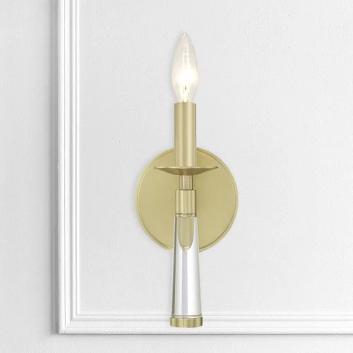 Crystorama Baxter 15" High Aged Brass Wall Sconce - Picture 6 of 7