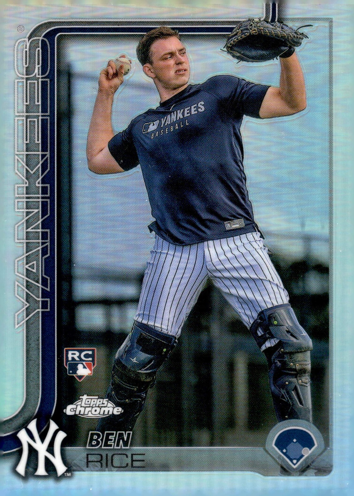 2025 Topps Chrome Ben Rice 139 Image Variation Refractor RC Rookie
