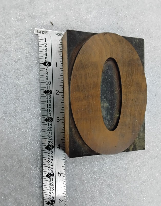 Letterpress Wood Type Large Letter O