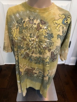 Vintage 1996 Grateful Dead Liquid Blue Alien Tie-Dye XL