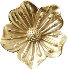 Schrankt&uuml;rgriffe Messing 42mm Vintage Blumenform F&uuml;r M&ouml;bel Schubladen Innenbe...