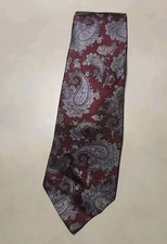 VTG Oakton Ltd. Men’s Tie Red Yellow Gray Paisley Necktie 56.5"