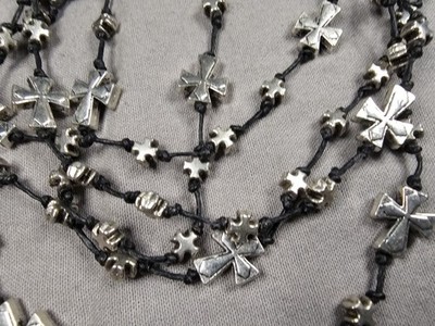 Vintage Necklace Crosses 31'' Beautiful Religious Christian Gift C98
