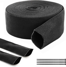 Protective Hose Sleeve 19.7 Ft Anchor Chain Cover With Zip Ties Black Protective Hose Sleeve 19.7 Ft Anchor Chain Cover With Zip Ties Black