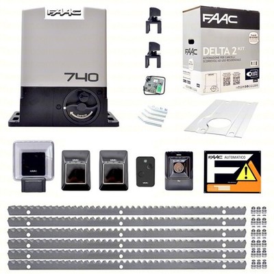 FAAC DELTA 2 740 Kit 6 Meter Metallzahnstange Automatisierung Schiebetor