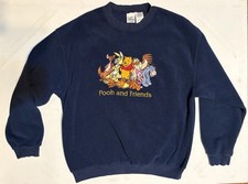 VINTAGE 90S DISNEY WINNIE THE POOH FLEECE SWEATSHIRT M