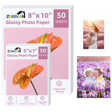 Glossy Photo Papers, Inkjet Printer, 200 GSM, 100 Sheets, 5x7 8x10 Inch, Art