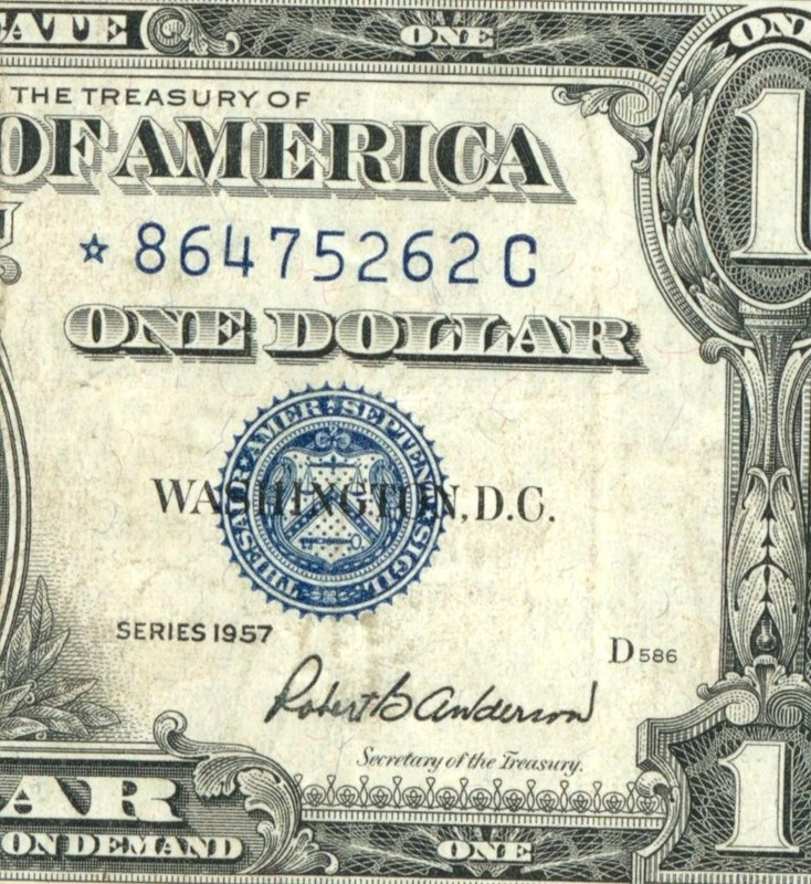 **STAR** $1 1957 Silver Certificate Note ** PAPER CURRENCY AUCTIONS