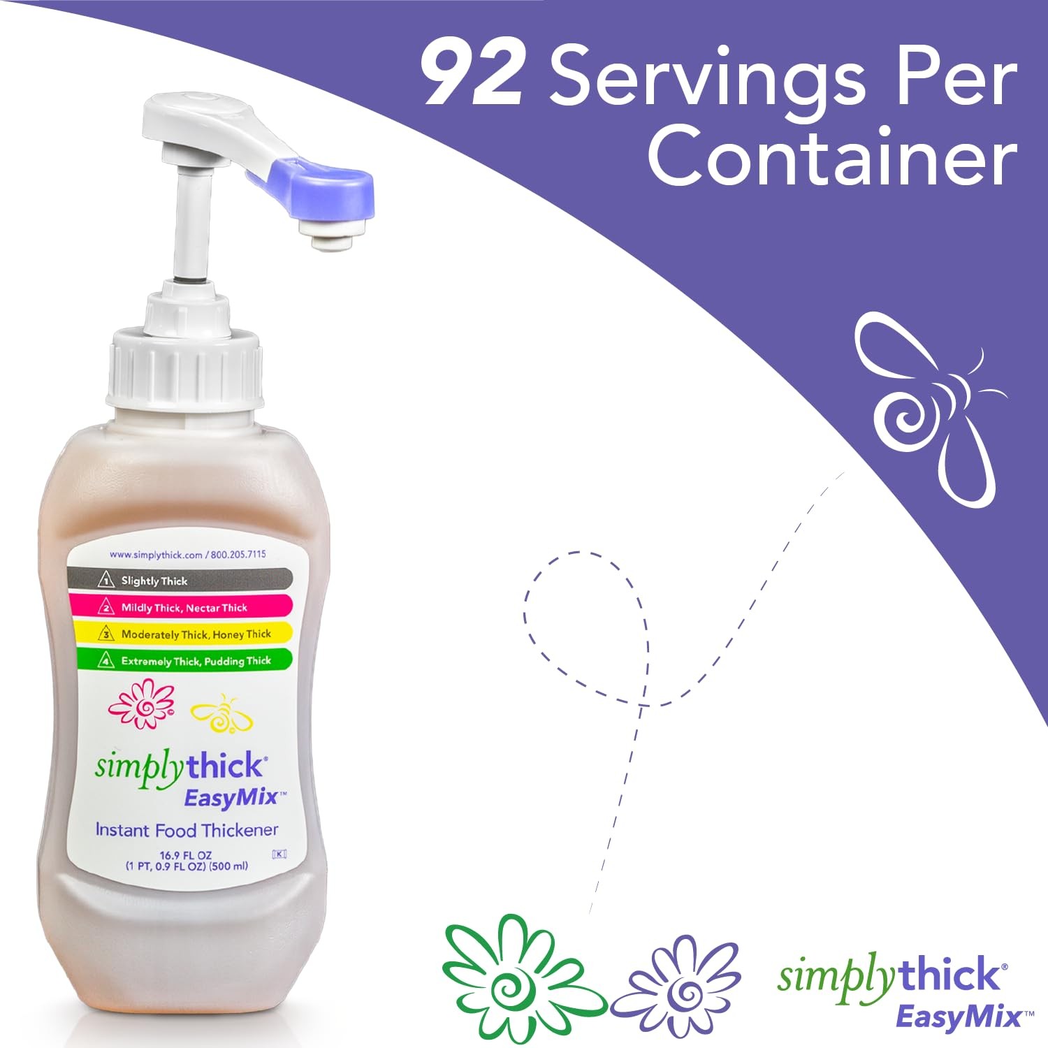 Simplythick Easymix | 92 Servings | Gel Thickener for Those with Dysphagia & Swa