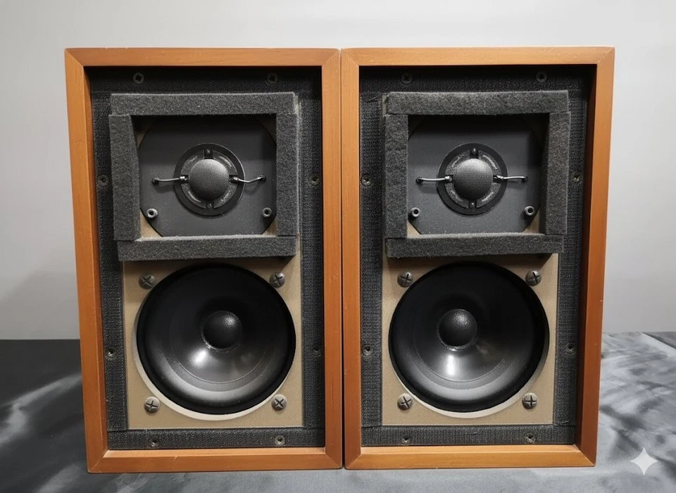 SPENDOR LS3/5A Speaker Audio Pair w/ Saran Net Works Tested Japan JN02 5.5/PC - Image 2 of 4
