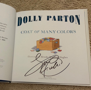 Dolly Parton HAND Signed Autographed Coat of Many Colors Book Novel Dollywood NR