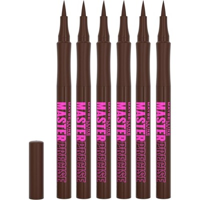 Maybelline Eyestudio Master Precise Waterproof Eyeliner, Forest Brown 6 Pack