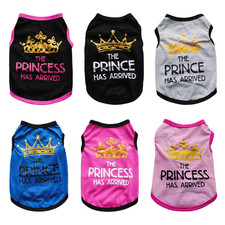 Summer Pet T-Shirt Puppy Dog Clothes Crown Princess Letter Printed Cat Vest Cott