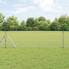 WALPLUS Hexagon Fence Silver 0.4x25 m Galvanised Steel Chicken Wire Net 0.84 per metre
