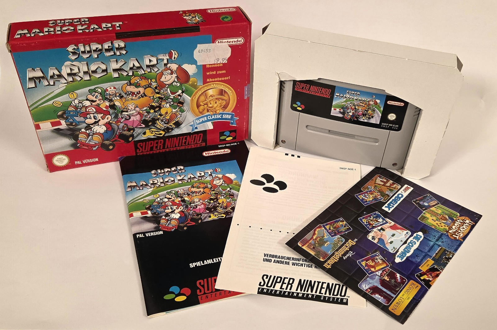 Super Mario Kart SNES PAL completo CIB confezione originale istruzioni originali