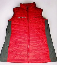 Custom Columbia Sportswear Halo, Kids  s Red and Grey Puffer Vest, Size XS