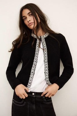 Ba&sh Louna Knit Cardigan Noir