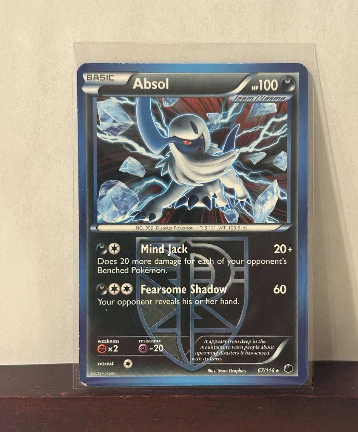 Absol 67/116 Team Plasma Rare Regular Plasma Freeze Pokémon TCG Eng 2013