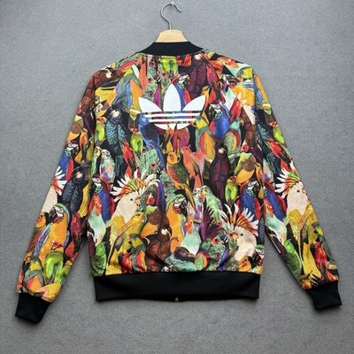 Adidas Farm Rio Jacke Damen UK 8 Passaredo Originals Papagei Vögel Trefoil
