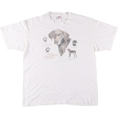 Vintage 90'S Anvil German Shorthaired Pointer Dog Print T-Shirt Made in USA ...