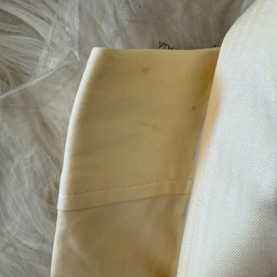 NEW Hugo Boss Mens Slim Fit YELLOW Cotton Dress Shirt LONG SLEEVE 17 32/33 - Image 4 of 4