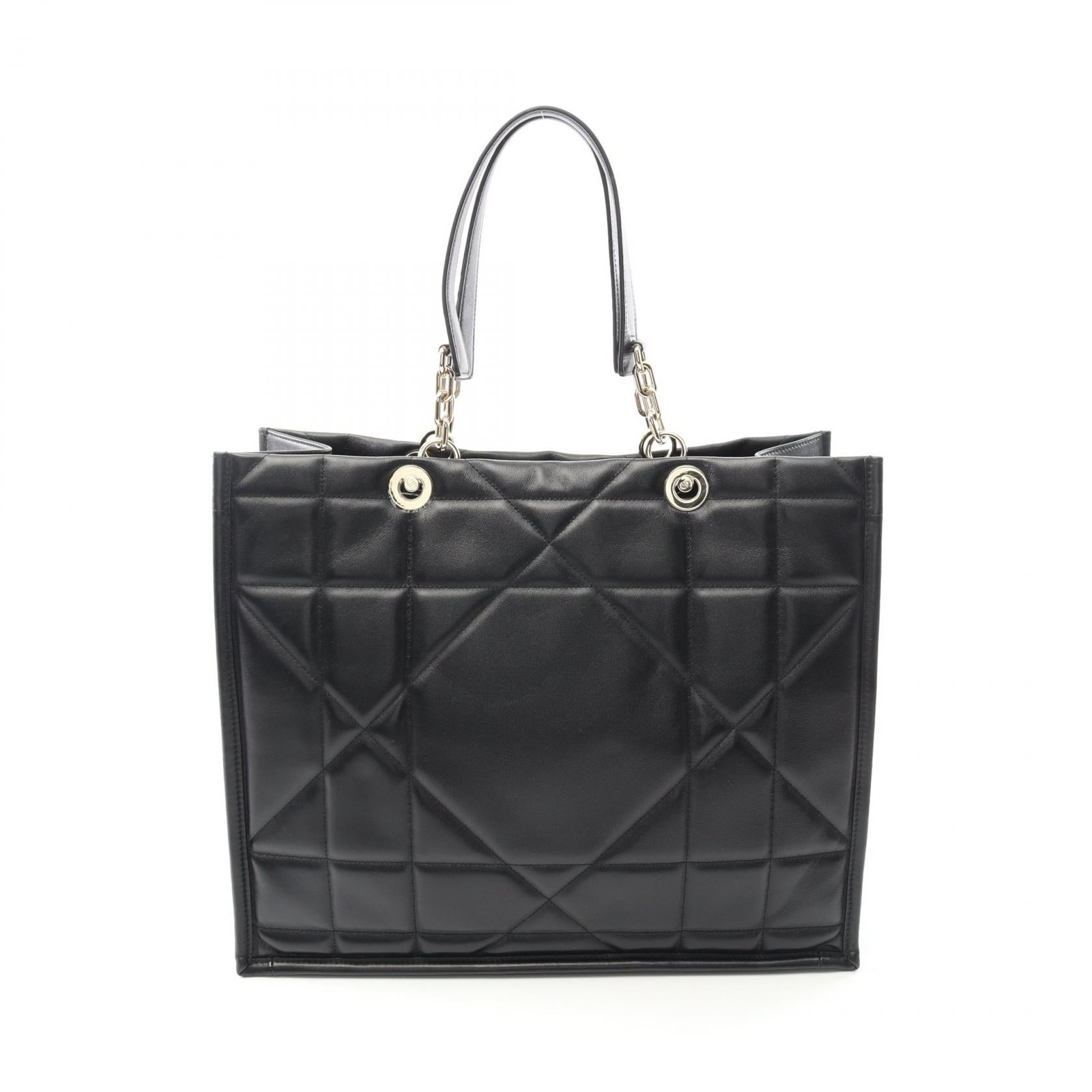 Dior Essential Large Archicannage Leather Tote Bag Women Black One Size