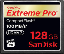 Sandisk Extreme 128GB Compactflash Memory Card UDMA 7 Speed up to 120Mb/S- SDCFX