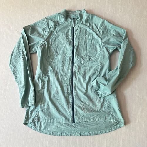 Ultimate Direction Windbreaker Jacket Womens S Green Hiking Running Full Zip