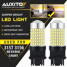 2X 3157 3057 3047  Backup Reverse LED Light 144-SMD HD Projector 6000K Bulbs EA