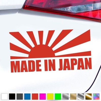 Made In Japan Aufkleber Rising Sun JDM Flagge Japanse Sticker Auto Geschenkidee