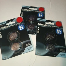 (3) Lithium Button Cell Batteries (2Pcs. X 3= 6) (CR2025) e-CIRCUIT Best By 4/28