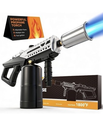 Saker Propane Torch Gun, Adjustable Flame Thrower Gun for BBQ, Grill, Campfire,