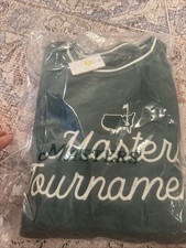 2026 Masters Tournament Script Crew Sweatshirt Green White Logo Unisex Small