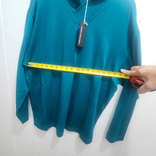 Umberto Ginocchietti 100% Wool Mens Turtle/V-Neck Long Sleeve Shirt 50 - Picture 8 of 16