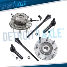 Front Wheel Hub Bearings Inner Outer Tie Rods for Silverado Sierra 2500 3500 HD