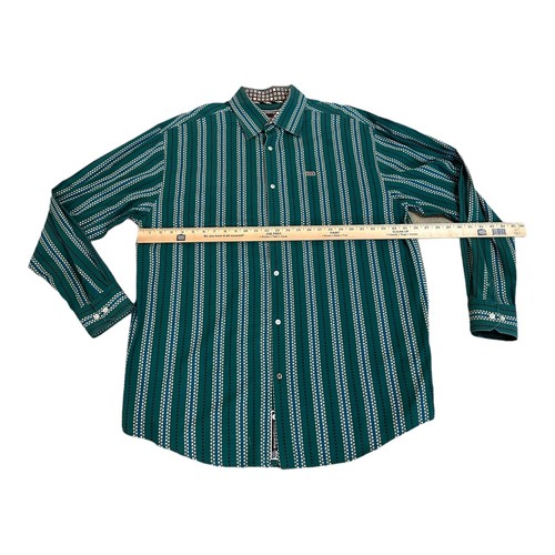 Enyce Clothing Co. Shirt Mens 3XL Button Up Green Long Sleeve Striped Pattern - Picture 3 of 9