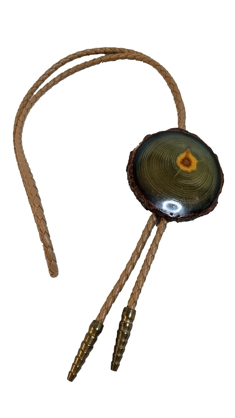 Joyería de cobre de madera sin Piedra para hombres